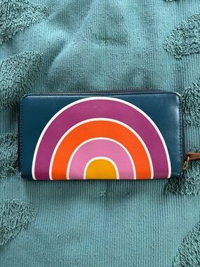 Fossil Jori twilight rainbow wallet with strap